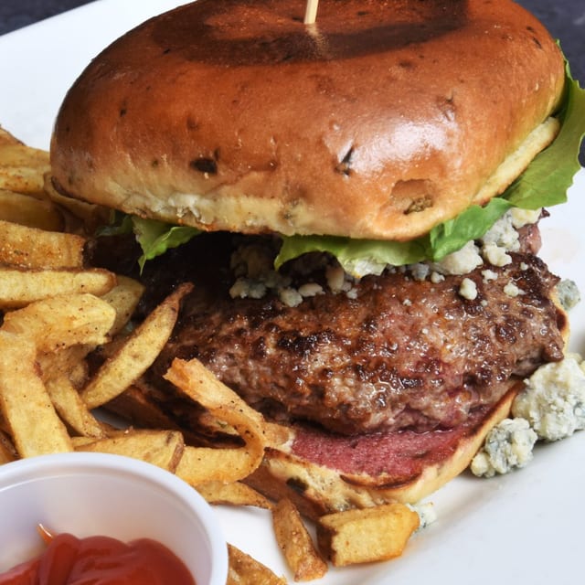 Black and Blue Burger.